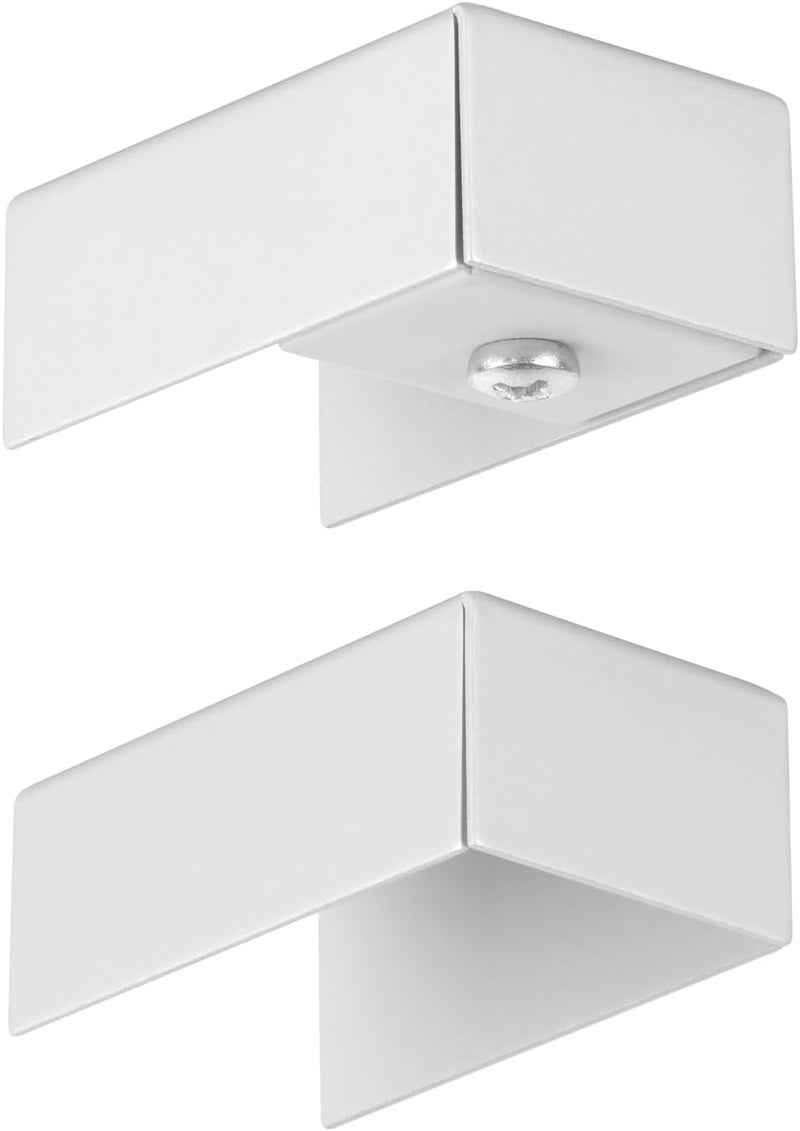 Curtain Track End Caps - Set of 2 - Includes 1 Easy-Add End Cap and 1 End Cap (Anodized Silver)